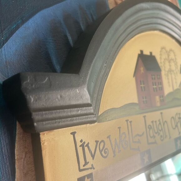 Vintage Charming Black and Tan Star Mirror w Inspirational Quotes - Picture 11 of 12